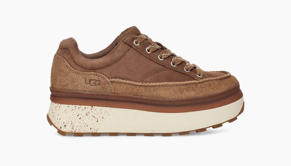 Ugg Sneaker Womens - Ugg Marin Lace Brown - 485CUWFHO